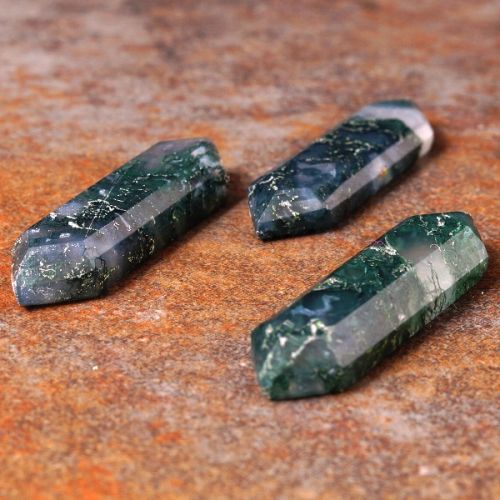 Lozenge Moss Agate Cabochons